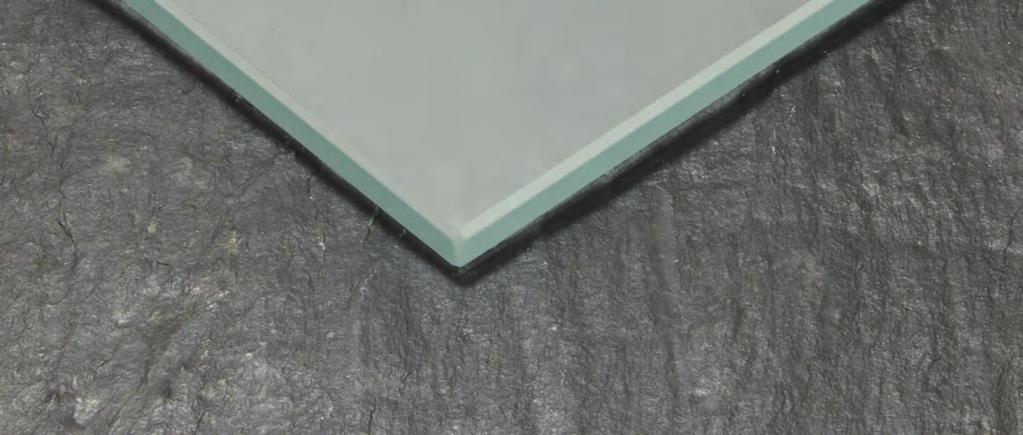 blizz-z Glas- Duschabtrennung Klarglas - einseitig satiniert Freistehende Walk-In Duschwand aus satiniertem Klarglas passend in Kombination mit blizz-z Gefälleprofil U oder blizz-z U-Profil