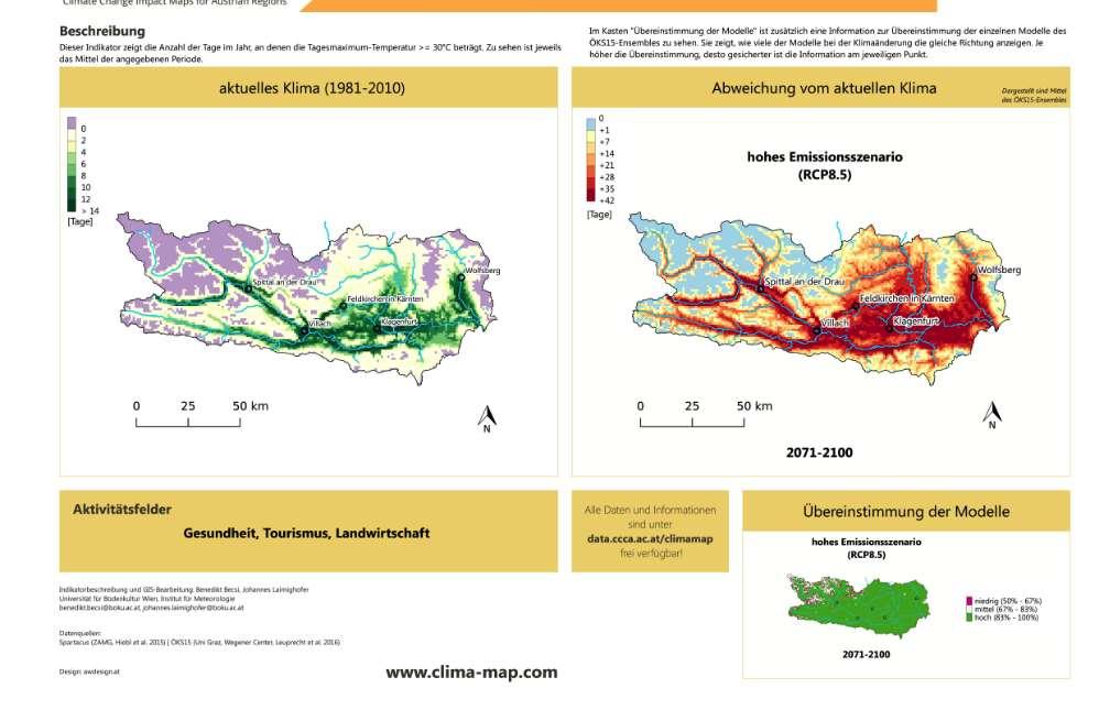 Clima-Map ACRP-Projekt Klimawandelfolgen mittels verständlicher Karten visualisieren Erhöhung des Verständnisses von Klimawandelfolgen auf Gemeindeund AnwenderInnenebene