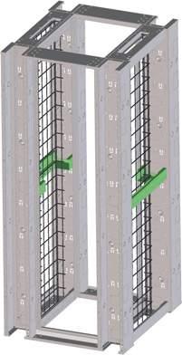 Gitterkanal Wichtige Notizen: dient der strukturierten und flexiblen Kabelführung im Rack Montage seitlich im asissystem über die gesamte Schrankhöhe = 2100 mm