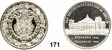 ...Vorzüglich - Stempelglanz 50,- 170 Bronzegußmedaille 1892 (unsigniert, Reinhold Begas bei Gladenbeck, Berlin) zur Einweihung der renovierten