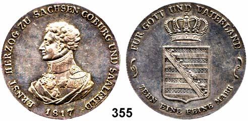 36 Deutsche Münzen und Medaillen Bernhard II. Erich Freund 1803 1866 Sachsen - Meiningen 354 1/4 Kreuzer (Cu) 1854, München. AKS 211. Jg. 440.