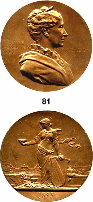 11 Baden - Durlach Friedrich I. (1852) 1856 1907 81 Bronzemedaille 1898 (R. Mayer) zum 60.