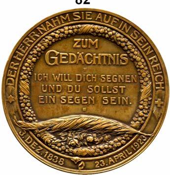 Heidemann 627....Fast prägefrisch 80,- 82 Bronzegußmedaille 1923 (R. Mayer) zum Begräbnis seiner Gemahlin, Luise von Preußen.
