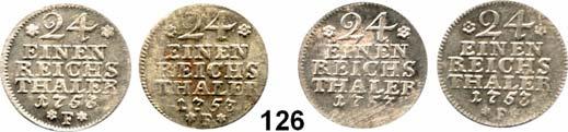 ... Fast vorzüglich 40,- 119 II Mariengroschen 1752 F, dabei ein seltenes Stück mit kleinerem Schild.