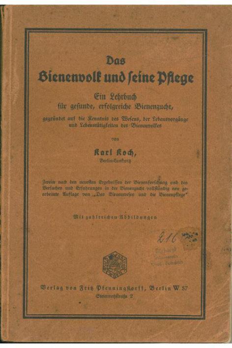 Das Bienenvolk und seine Pflege Karl Koch Buch-Nr.