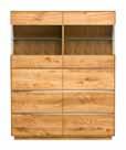 Massive Formen und modernes D Sideboard-2 2 Holztüren (L+R) 2 Holzböden