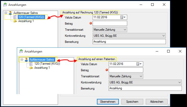 3.3.1. Anzahlung erfassen Generell unterscheiden wir zwischen Zahlung und Anzahlung.