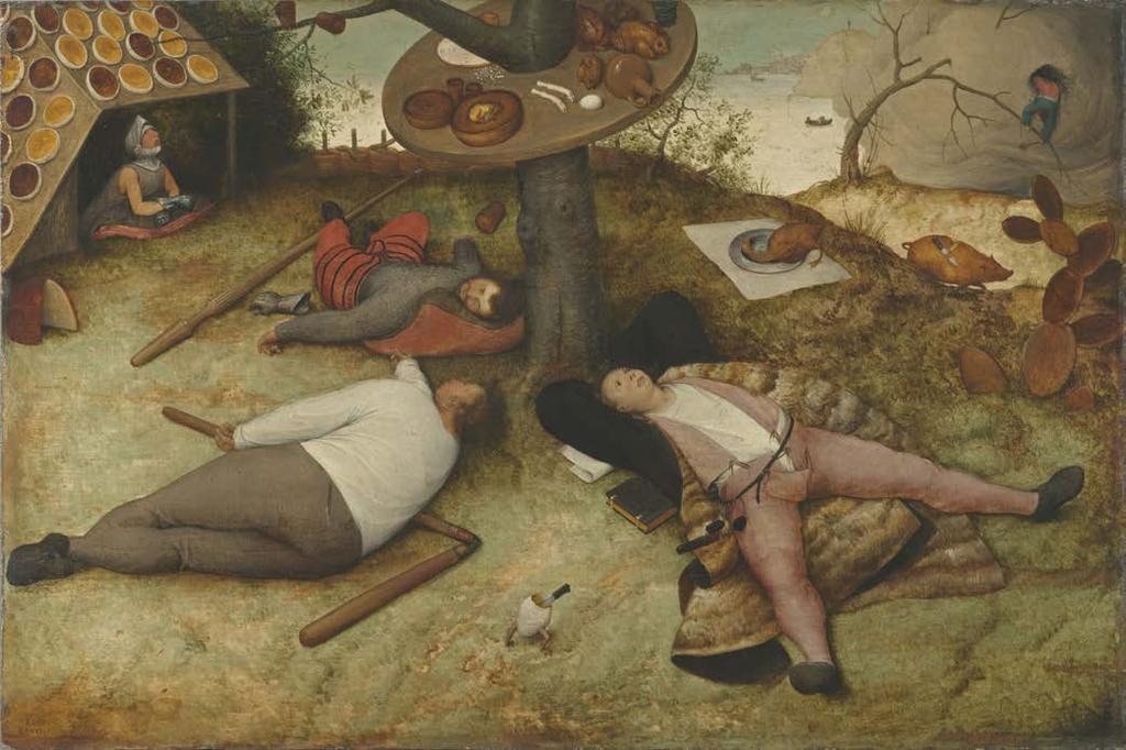 Im Schlaraffenland Bruegel, Pieter, der Ältere.