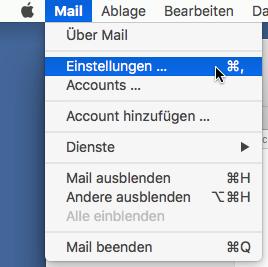 4 oneits Hosting: Mailzugangkonfiguration MacMail (OS El Capitan und neuer) Benötigte Angaben