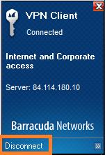 Wählen Sie dann den Barracuda Network Access Client (Symbol mit zwei PCs) durch