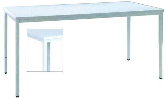 101004 101005 101006 101007 Tische Tischplatte 25 mm stark, kratzfest mit 2mm Umleimern Gemäß DIN 68765 E1 Qualität Dekor grau Stahlrahmen 30 x 30 mm
