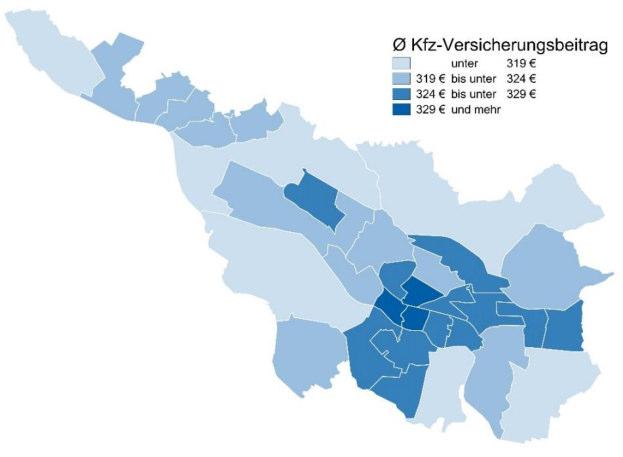 4. Bremen: Kfz-Versicherung in der Stadtmitte bis zu 53 Euro teurer als im Nordwesten Bremen Alleinnutzer max.