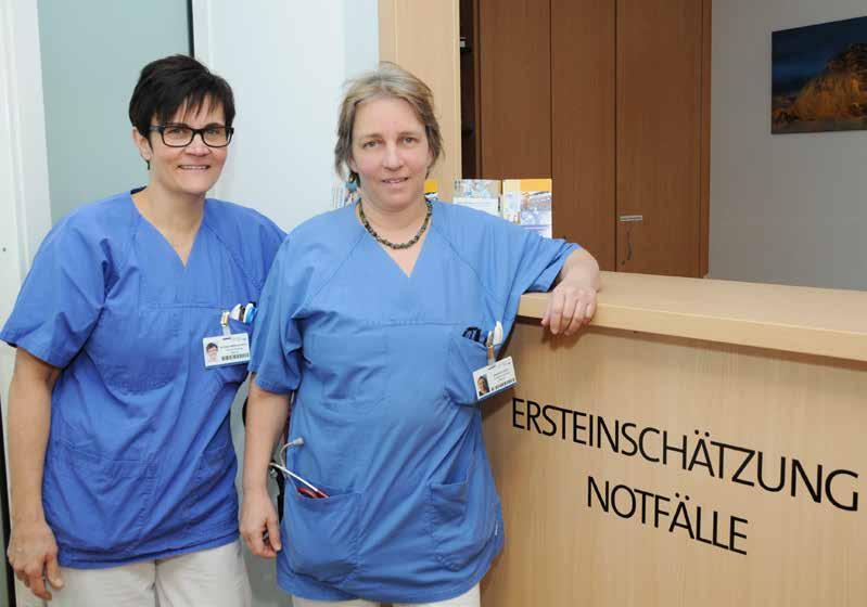 Wir brauchen die Zeit für Notfallpatienten mit Herzinfarkt, Schlaganfall oder schweren Verletzungen : Margot Dietz-Wittstock (l.) und Dagmar Paysen bei der Ersteinschätzung in der ZNA.