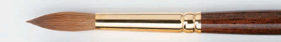 elco 5/0 3/0 Rotmarder - Serie 3153 aus reinem Rotmarderhaar, nahtlos vergoldete Zwinge, kurzer