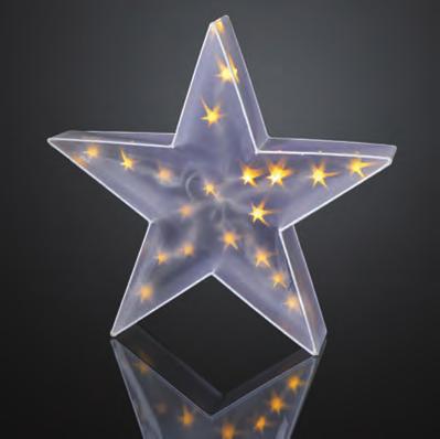 Ca 15 cm ROT -01 Sterne GLAS STERN HÄNGER mit BELEUCHTUNG Glasstern  mit LED 