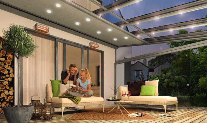 Machen Sie es sich bequem! Mehr Terrassenkomfort durch Licht, Heizung & Co. Jede Minute, die Sie länger im Freien verbringen können, zählt!