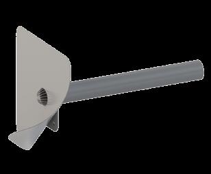 Wasserspeier Typ SF runder Notüberlauf aus PVC-U-Rohr mit senkrechtem Flansch und werkseitig montiertem EVALON -Anschlusskragen (weiß, hellgrau,