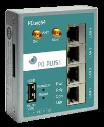 Zubehör PQ.web3.0 / PQ.web4.0 / PQ.web5.0 Router Der PQ.web4.0 und der PQ.web3.0 ist ein besonders kompakter Industrierouter zur Montage auf der Hutschiene.