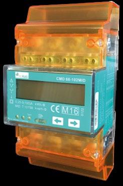Hardwarekomponenten - Messtechnik CMD 68-MID Energiezähler Der CMD 68-MID ist ein moderner Energiezähler für die DIN Hutschiene und ermittelt Wirk- und Blindarbeit sowie elektrische Messwerte (U/I/P).