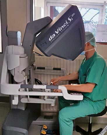 Operateur während der Da Vinci -Prostatektomie Tast untersuchung (DRU) erfolgen.