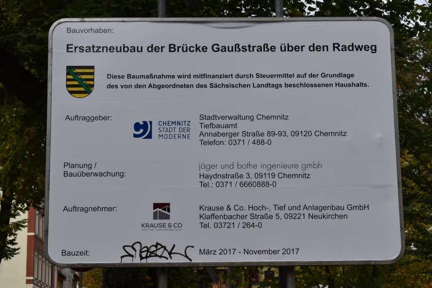 Neubau der Brücke in Siegmar