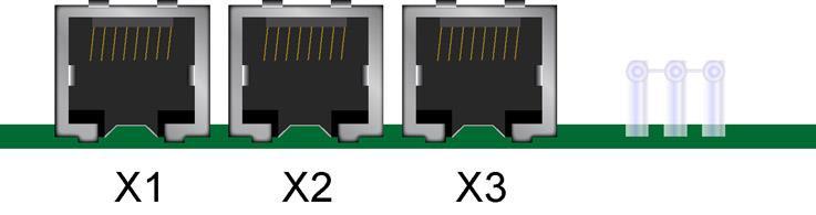 C-IPC ERWEITERUNG VM052-3 Steckerbelegung X1/X2: VARAN Out 1/2 (8-poliger RJ45) Pin Funktion 1 TX/RX+ 2 TX/RX- 3 RX/TX+ 4 nicht