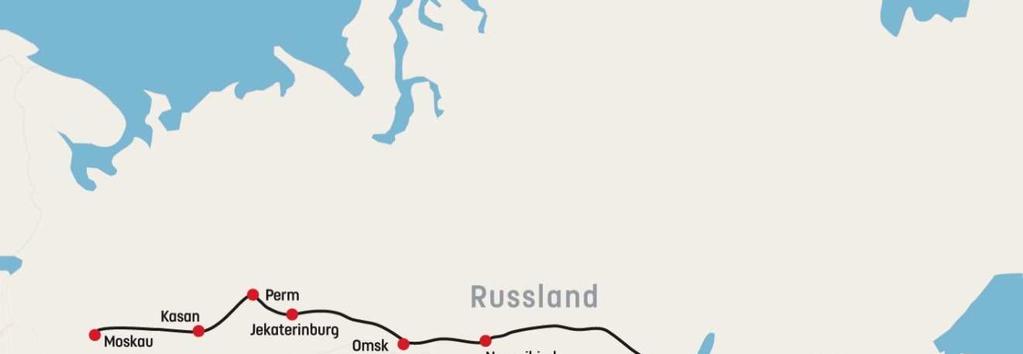 15. Tag Herrscherin des Ostens Morgens erreicht Ihr Zug Wladiwostok, Russlands Pazifik-Metropole am Japanischen Meer, 9.288 km von Moskau entfernt.