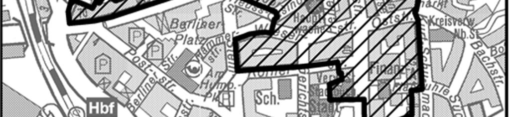 Husemannstraße 1 Bestandteil des Plangebiets. Südlich des Voß schen Gartens liegt die Bebauung der Ruhrstraße Nr. 58-64 im Geltungsbereich der 1. Änderung.