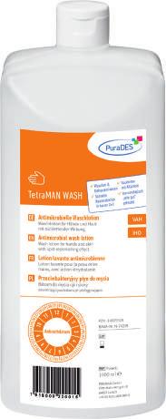 TetraMAN WASH Antimikrobielle Waschlotion Reinigung & hygienische Händewaschung Schnelle Keimreduktion in kurzer Zeit (30 Sek.