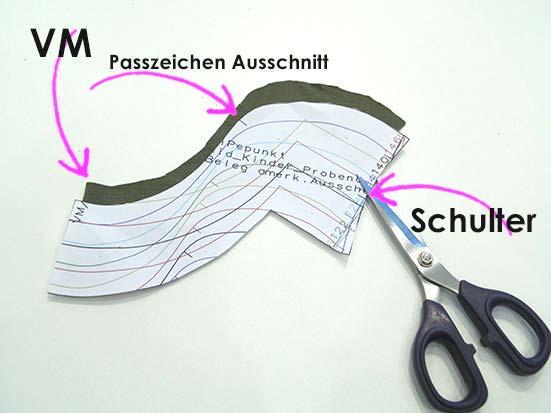 und setze die entsprechenden Oberteile des amerikanischen Ausschnittes an das VT und RT heran.