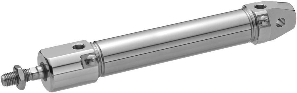 Eigenschaften Edelstahl-Zylinder Serie CSL-RD 5 Vorteile im Überblick: Beispiel CSL-RD FRE Glatte Oberflächen Edelstahl AISI 304, besonders glatte Oberflächen durch Elektropolitur (Ra < 0,6 µm) Fett