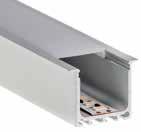 B5 Standard / B6 Einbau Standard-Aluminiumprofil Deutlicher Abstand zwischen LED-Leiste und Abdeckung
