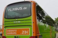 Produktdetails Außenwerbung FlixBus Medium: Die komplette Heckscheibe eines Busses Umsetzung erfolgt mit Window-Graphics Spezialfolie Größe der