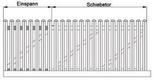 Hakenschloss pro Stk. 236,- Entlastungsrolle in Offen- Stellung für Schiebetore über 5,25 m Durchfahrtslichte 93,-/Stk.