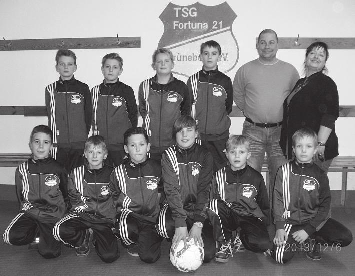 22. Januar 2014 Amtsblatt für die Gemeinde Löwenberger Land 7 8. Informationen der ansässigen Sportvereine D-Junioren der TSG Fortuna 21 Grüneberg bei Endrunde der Hallenkreismeisterschaft Am 6.