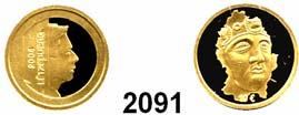 ..Polierte Platte 320,- Luxemburg 2090 5 Euro 2003 (6,22 g fein). 5 Jahre Europäische Zentralbank. Schön 75. KM 84. GOLD.