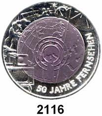 180,- 2116 25 Euro 2005 (Bi-Metall Silber/Niob). 50 Jahre Fernsehen. Im Originaletui mit Zertifikat.