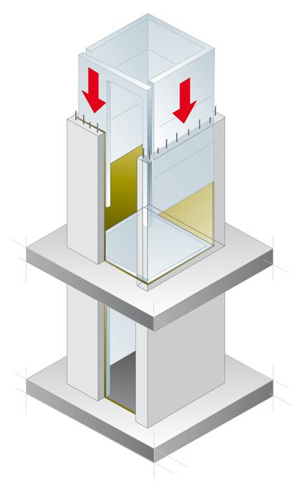 Diese Herstellung von zweischaligen Aufzugschächten bietet höchsten Schutz gegen Luft- und Körperschall. Der Schallschutz von haustechnischen Anlagen ist in der DIN 4109:1989-11 geregelt.