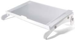 cm Tischpult IOE FLEXX Arbeitsplatte Acrylglas klar oder gefrostet, Seitenteile klar, 5-fach