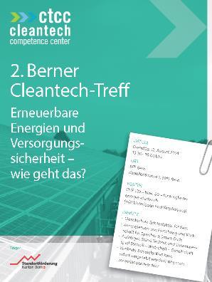 3.2 Cleantech Competence Center 2. Berner Cleantech-Treff, Auswertung Teilnehmende: 166 + 20 Referenten / Org.