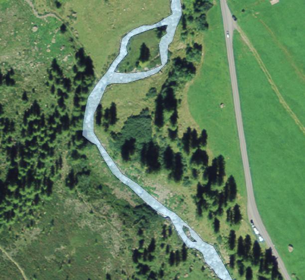 Gewässerraumausscheidung Graubünden 16 4.4.1 Ermittlung der natürlichen Gerinnesohlenbreite anhand natürlicher Vergleichsstrecken In erster Priorität ist zu prüfen, ob für die Bestimmung der nat.