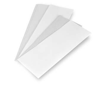 875 Stück AG-064-3 AG-064-4 Farbe: weiß Farbe: hochweiß Recyclingpapier, geprägt Zellstoffpapier, geprägt Abmessung: 20,5 x 32 cm Abmessung: