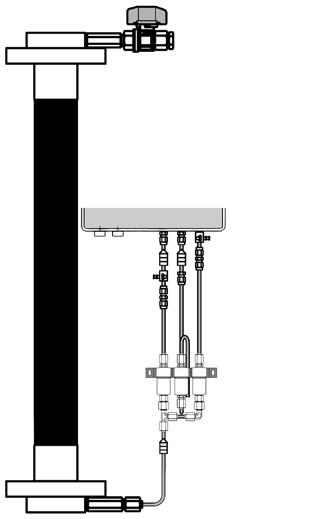 Unterdruck-Leckanzeiger Typ VLX 330/A-Ex Einstrangverlegung bis max. 10 bar Anschluss des Leckanzeigers an den Überwachungsraum der doppelwandigen Rohrleitung (Arbeitsblatt 8.232) 8.
