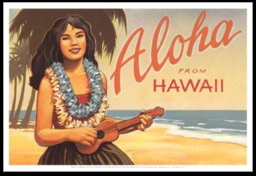 Palmen, Surfbretter, erfrischende Drinks, hawaiianische world-kitchen