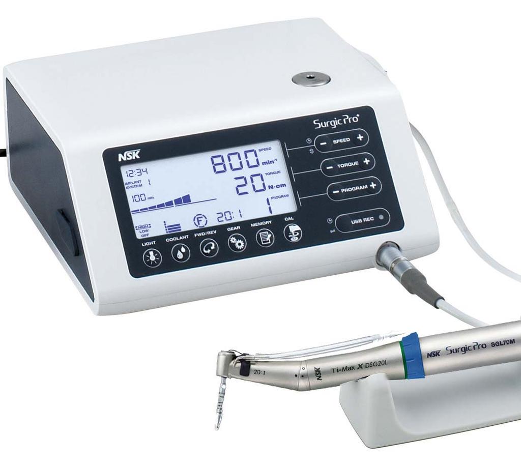 Datenspeicherung und -output (USB) zur Dokumentation (Surgic Pro D) Chirurgiemotor für die Implantologie und MKG-Chirurgie MODELL