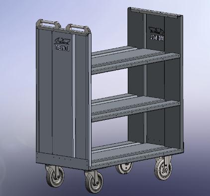 1.2.2) 1 Stück MEINDL- Rollcontainer ROCO 2xPlattform TS Geeignet für Tragkraftspritze einschließlich Zubehör. Verlastungsmöglichkeit für Aggregat und Zubehör.