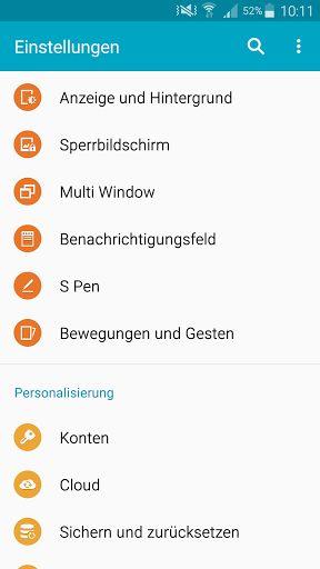 Abb. 3: E-Mailkonfiguration Android -
