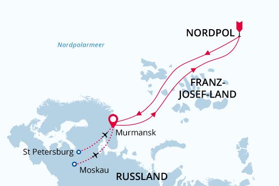 Der Nordpol Expedition der Extraklasse 07 Jul - 19 Jul 2019 13 Tage Einschiﬀung: Murmansk