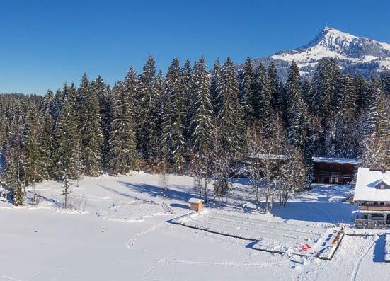 Langlaufloipe hinter dem Hotel Skipässe im Hotel erhältlich hoteleigener