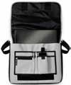 Rückenteil --Gefüttertes Frontfach mit Netztasche und Reißverschlusstasche innen --Verstellbarer